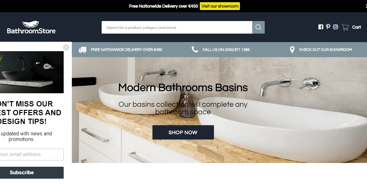 Bathroom Accessories Website Design