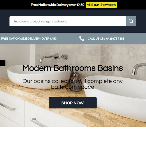 Bathroom Accessories Website Design